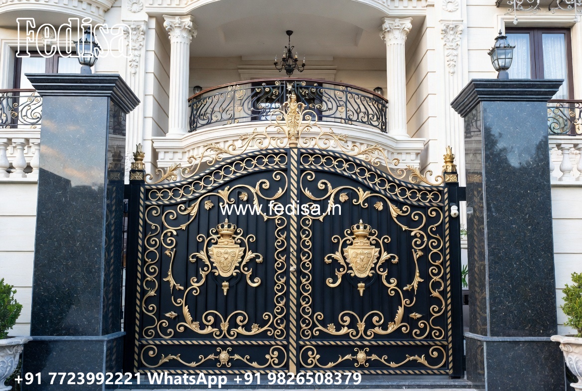 Wrought Iron Gate Catalogue, Rajwadi Main Gate Design 2046 Home Gates Design Ideas | Gate Design