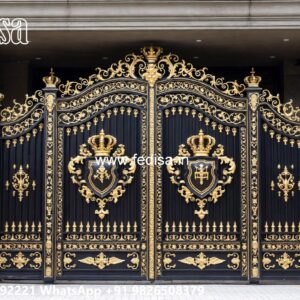 Steel Gate Design 2116, Main Gate With Small Gate 2188 Home Gates Design Ideas | Gate Design