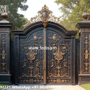 Latest Iron Gate Design, Main Gate Design 8 Feet 1755 Gates And Doors Ideas | Gate Design