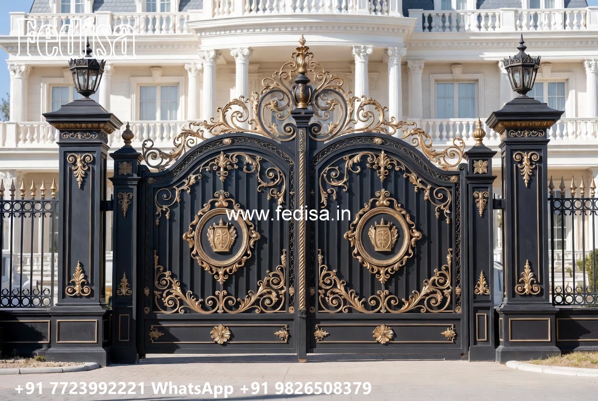 Compound Wall Grill, Steel Loha Mix Gate 2166 Gates And Doors Ideas | Gate Design