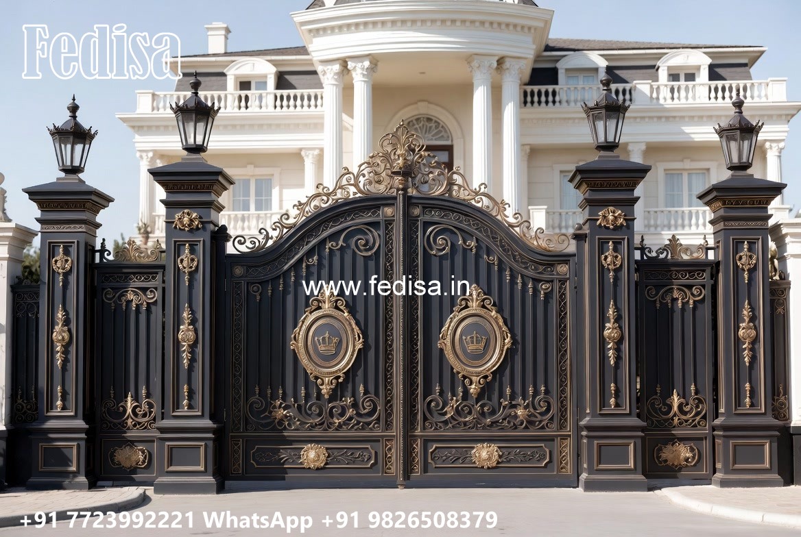 Iron Railing Design For Boundary Wall, Maharaja Gate Design With Price 2193 Gates And Doors Ideas | Gate Design