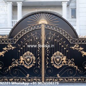 Steel Framed Wooden Gates, Loha Gate Design 2587 Gates And Doors Ideas | Gate Design