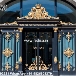 Steel Framed Wooden Gates, Compound Wall Gate Price 2757 Gates And Doors Ideas | Gate Design