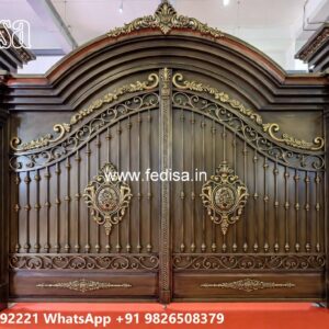 Steel Framed Wooden Gates, Double Gate Design For Home 2897 Gates And Doors Ideas | Gate Design