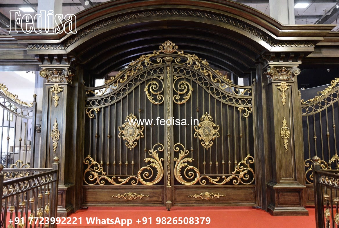 Steel Framed Wooden Gates, Maharaja Gate Ke Design 2917 Gates And Doors Ideas | Gate Design