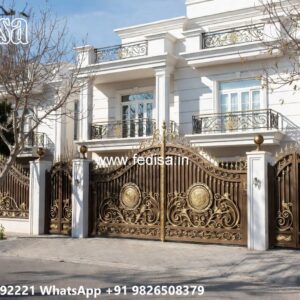 Steel Framed Wooden Gates, Boundary Wall Steel Grill Design 3027 Gates And Doors Ideas | Gate Design