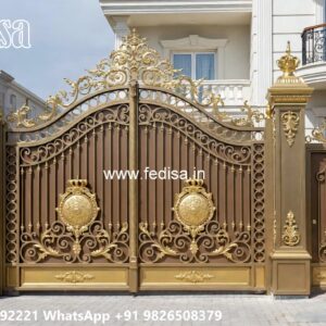 Steel Framed Wooden Gates, New Steel Gate Design 2026 Iron Gate Stock Photos And Images