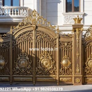 Steel Framed Wooden Gates, Gi Sheet Gate Design Iron Gate Stock Photos And Images