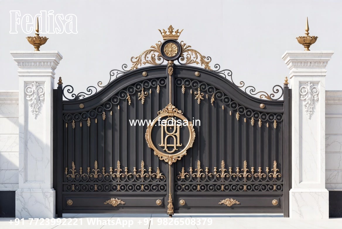 Wrought Iron Design Catalogue, Steel Gate Colour Iron Gate Stock Photos And Images