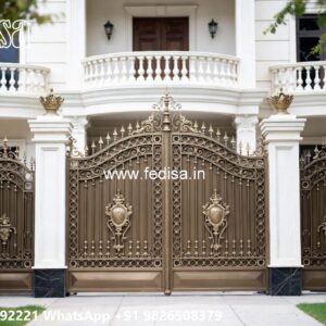 Mild Steel Gate Design, Laser Cutting Main Gate Iron Gate Stock Photos And Images