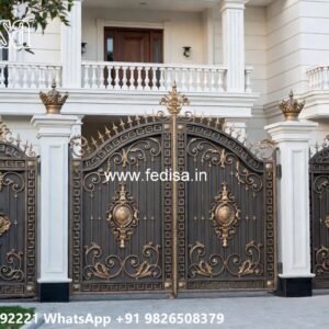Steel Door Gate Design, Stile Gate Design Iron Gate Stock Photos And Images