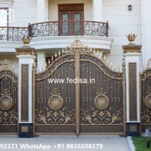 Pipe Main Gate Design, Building Front Gate Design Iron Gate Stock Photos And Images