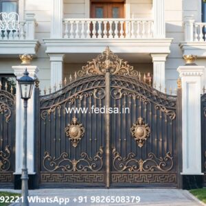 Mild Steel Gate Design, Running Gate Design Iron Gate Stock Photos And Images