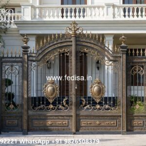 Steel Framed Wooden Gates, House Door Gate Design Iron Gate Stock Photos And Images