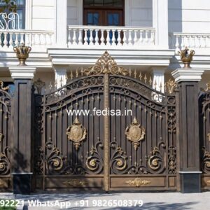 Low Cost Gate Design, Home Boundary Gate Design Iron Gate Stock Photos And Images