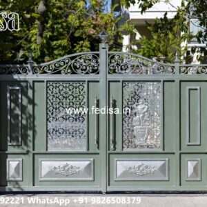 Steel Framed Wooden Gates, Simple Bamboo Gate Design Iron Gate Stock Photos And Images