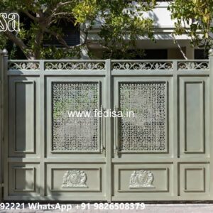 Gate Top Design, Grill Compound Wall Iron Gate Stock Photos And Images
