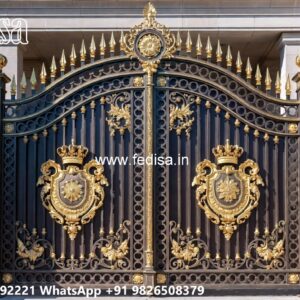Steel Door Gate Design, Gate Structure Design Iron Gate Stock Photos And Images
