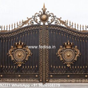 Steel Framed Wooden Gates, Estate Gate Design Iron Gate Stock Photos And Images