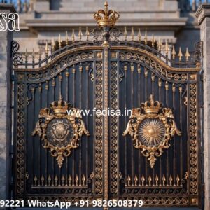 Steel Door Gate Design, Steel Gate Double Door Design Iron Gate Stock Photos And Images
