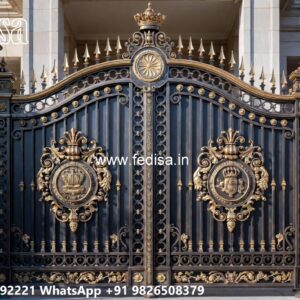 Steel Framed Wooden Gates, Steel Ke Gate Design Iron Gate Stock Photos And Images