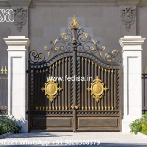 Pipe Main Gate Design, Main Gate Boundary Design Iron Gate Stock Photos And Images