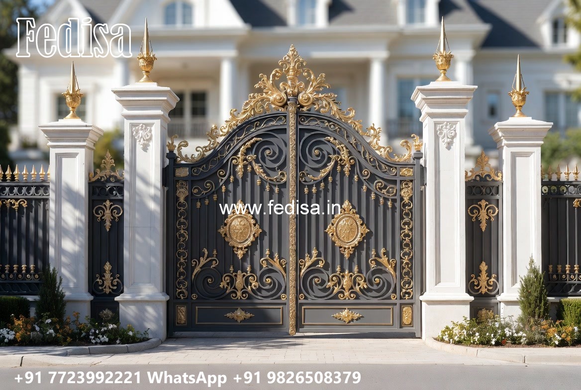 Steel Get Dijain, Hollow Pipe Gate Design Iron Gate Stock Photos And Images