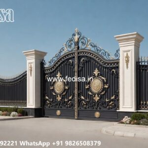 Steel Door Gate Design, Rajwadi Main Gate Design Iron Gate Stock Photos And Images