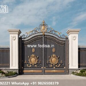 Steel Door Gate Design, Modern Gate Design For Small House Iron Gate Stock Photos And Images