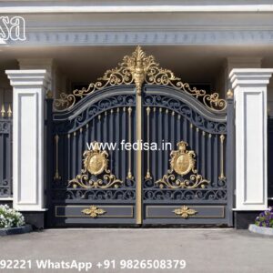 Pipe Main Gate Design, Bi Fold Gate Design Iron Gate Stock Photos And Images