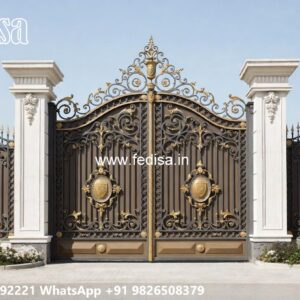 Gate Top Design, Stylish Main Gate Design Iron Gate Stock Photos And Images