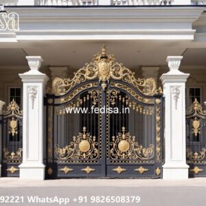 Mild Steel Gate Design, Wall Compound Get Design Iron Gate Stock Photos And Images