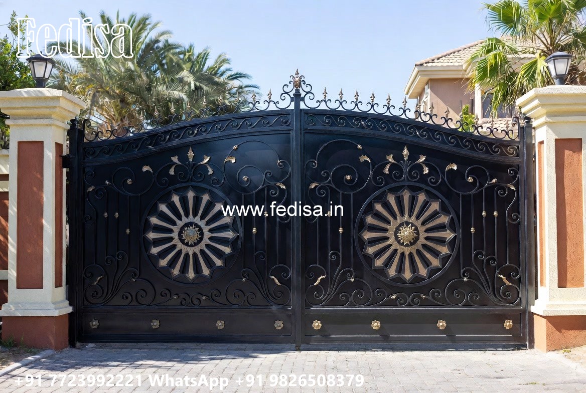 Steel Get Dijain, Main Gate Sliding Door Design Iron Gate Stock Photos And Images