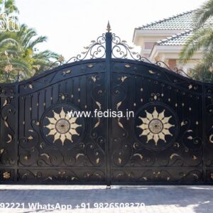 Steel Framed Wooden Gates, Steel Gate Sheet Design Iron Gate Stock Photos And Images