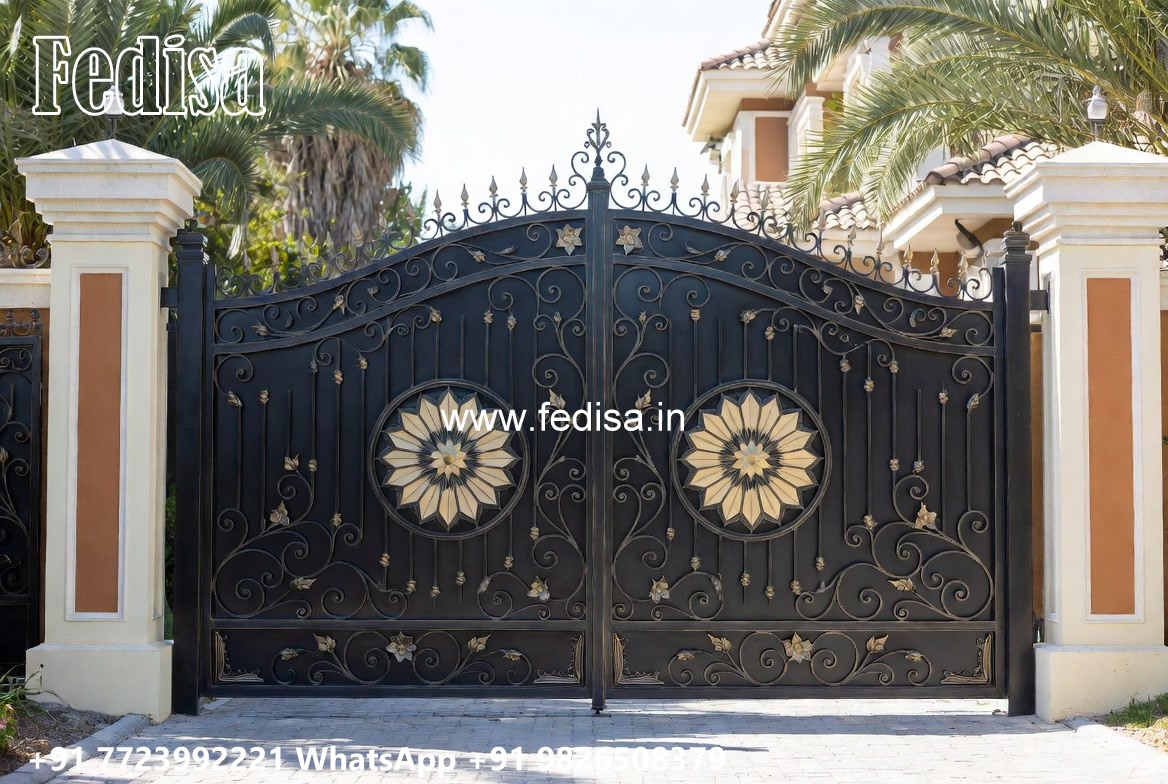 Steel Get Dijain, Wooden Farm Gate Designs Iron Gate Stock Photos And Images