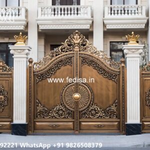 Steel Door Gate Design, Front Gate Wooden Design Iron Gate Stock Photos And Images