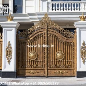Steel Framed Wooden Gates, Telescopic Gate Design Iron Gate Stock Photos And Images
