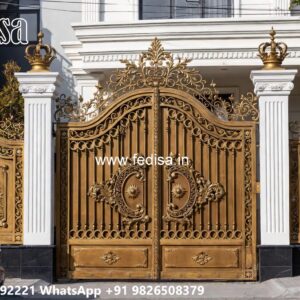 Wrought Iron Design Catalogue, Front Gate Simple Design Iron Gate Stock Photos And Images