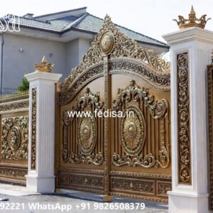 Gate Top Design, Main Gate With Small Gate Iron Gate Stock Photos And Images