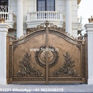 Steel Framed Wooden Gates, Modern Iron Fence Designs Iron Gate Stock Photos And Images