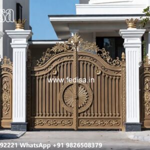 Low Cost Gate Design, Fancy Wooden Gates Iron Gate Stock Photos And Images