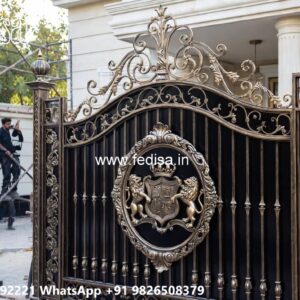 Steel Framed Wooden Gates, New Design Grill Gate Iron Gate Stock Photos And Images