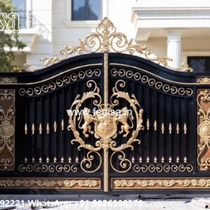 Low Cost Gate Design, Angle Bar Fence And Gate Design Iron Gate Stock Photos And Images