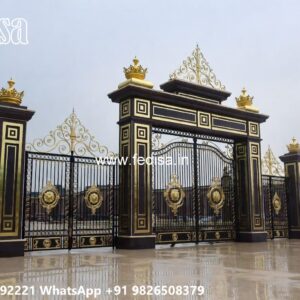 Gate Top Design, Simple Iron Main Gate Design Iron Gate Stock Photos And Images