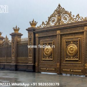 Wrought Iron Design Catalogue, Iron Gate Design Double Door Iron Gate Stock Photos And Images