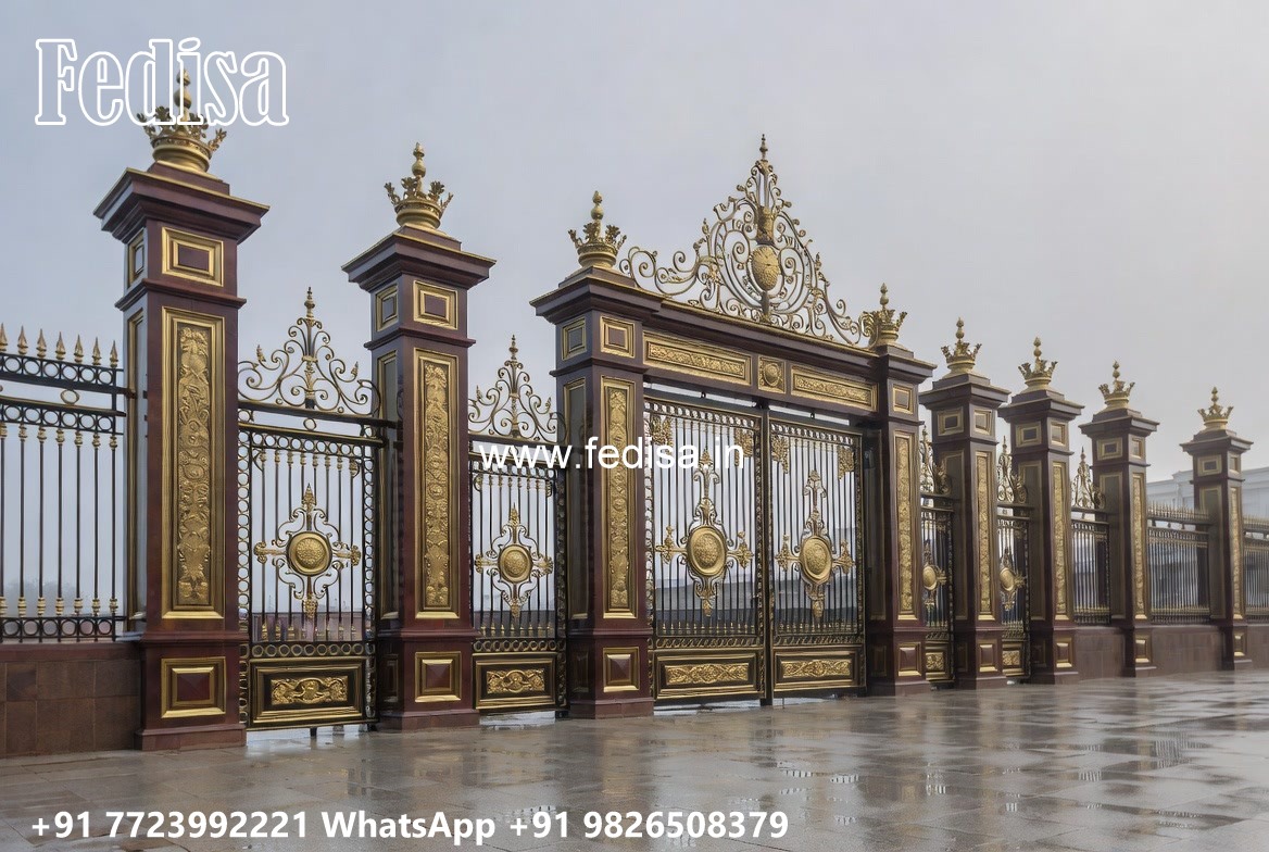 Steel Get Dijain, Iron Boundary Gate Design Iron Gate Stock Photos And Images