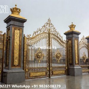 Steel Door Gate Design, Modern House Gates And Fences Designs Iron Gate Stock Photos And Images