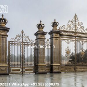 Steel Door Gate Design, Ss Fancy Gate Iron Gate Stock Photos And Images