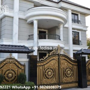 Steel Framed Wooden Gates, Sliding Main Gate Design Catalogue Iron Gate Stock Photos And Images