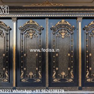 Mild Steel Gate Design, 14 Feet Gate Design Iron Gate Stock Photos And Images